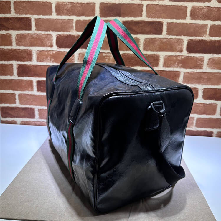Gucci Large Duffle Bag With Web - Onlinefakes