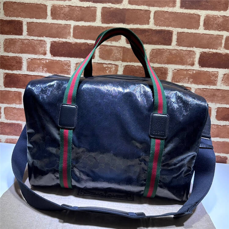 Gucci Large Duffle Bag With Web - Onlinefakes